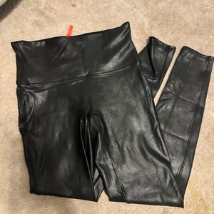 SPANX Shiny Black Leggings